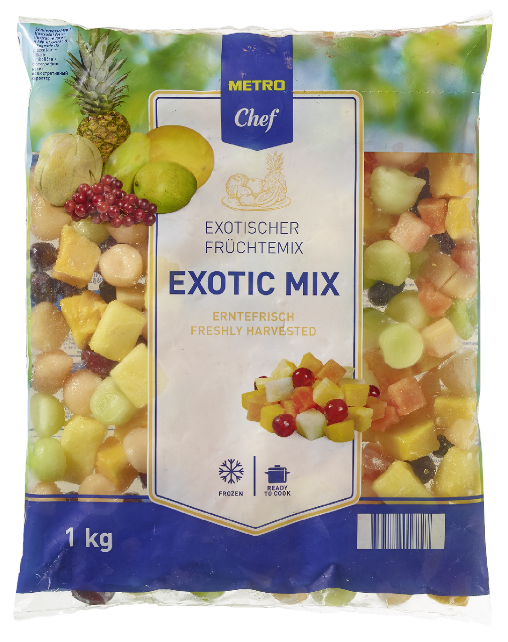 METRO Chef exotischer Früchtemix tiefgefroren, erntefrisch - 1 kg Beutel