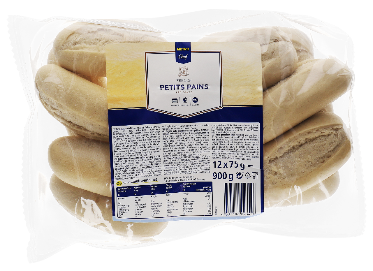 METRO Chef Petit Pains White 12 Stück à 75 g - 900 g Beutel