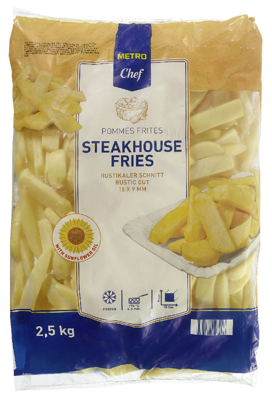 METRO Chef Steakhouse Fries tiefgefroren - 2,5 kg Beutel