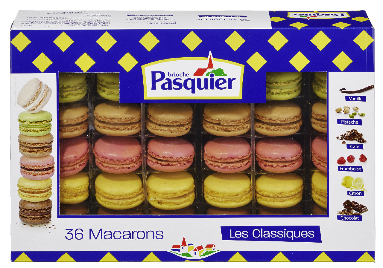 Brioche Pasquier Klassische Mini Macarons tiefgefroren - 462 g Packung