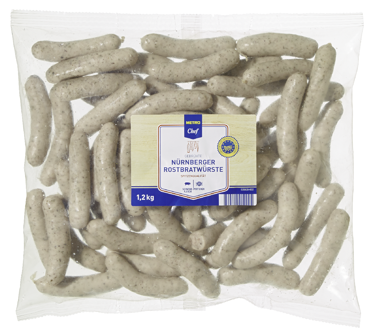 METRO Chef Nürnberger Rostbratwürste, 20 g Würstchen - ca. 1,2 kg
