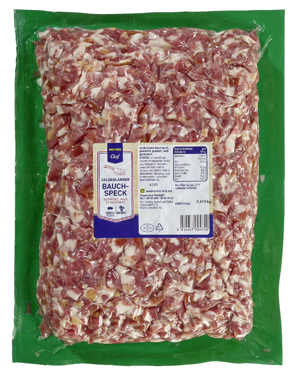 METRO Chef Bauchspeckwürfel ca. 2,5 kg - je kg