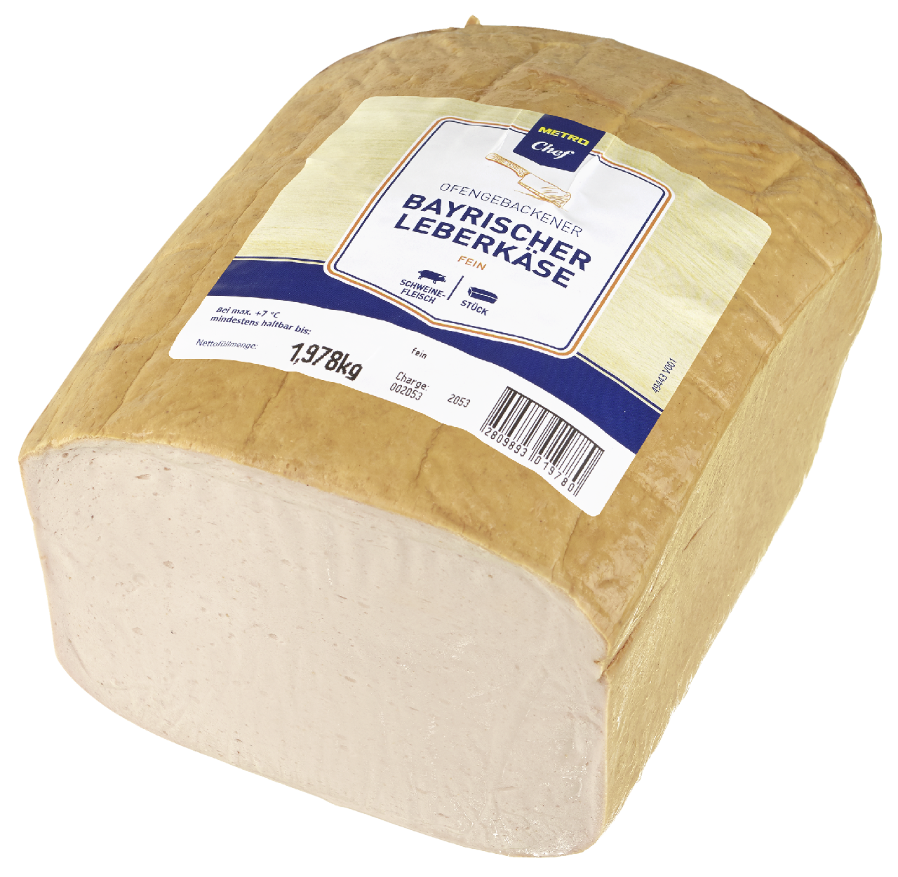 METRO Chef Leberkäse fein 1/2 Stücke ca. 1,5 kg - je kg
