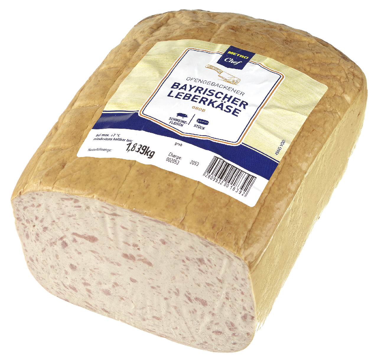 METRO Chef Leberkäse grob 1/2 Stücke ca. 2 kg - je kg