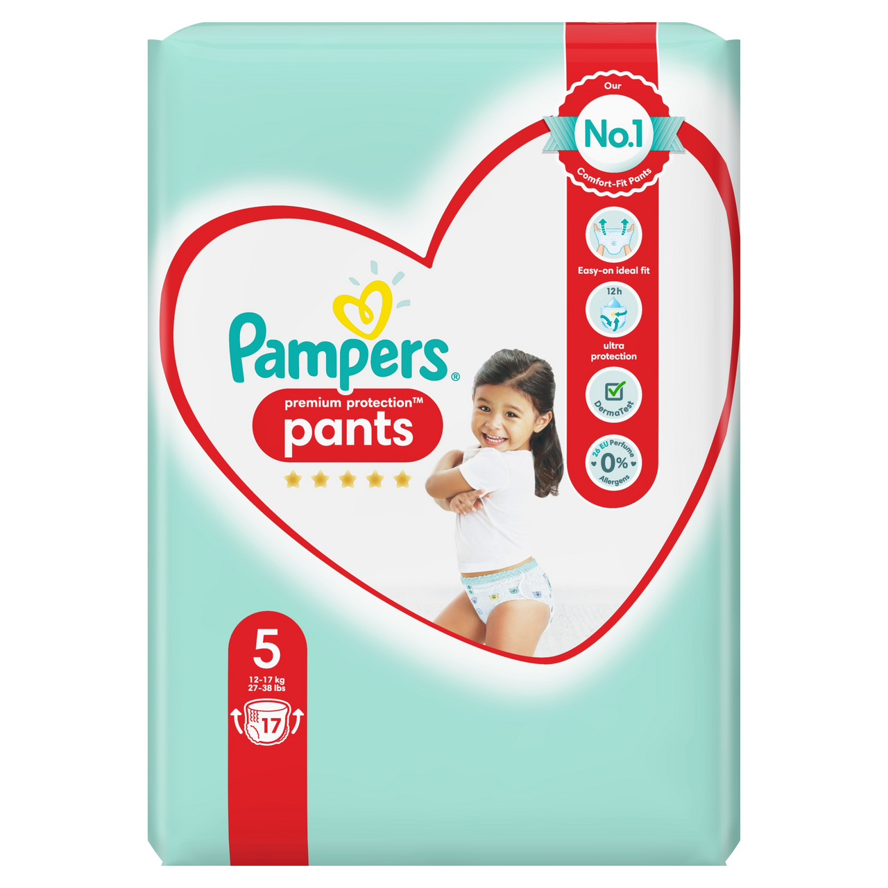 Pampers Premium Protection Pants Gr.5 Junior 12-17kg Jumbopack 40 Stück 