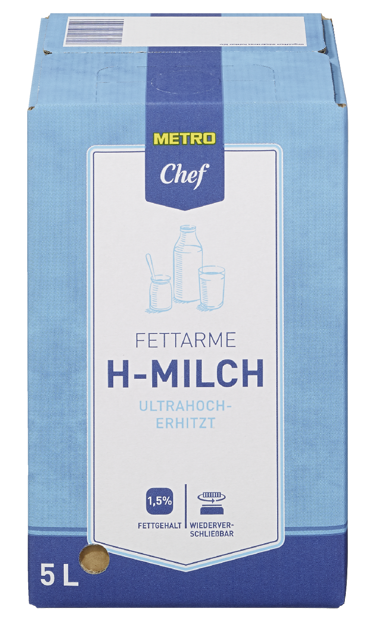 METRO Chef H-Milch 1,5 % Fett - 5 l Packung