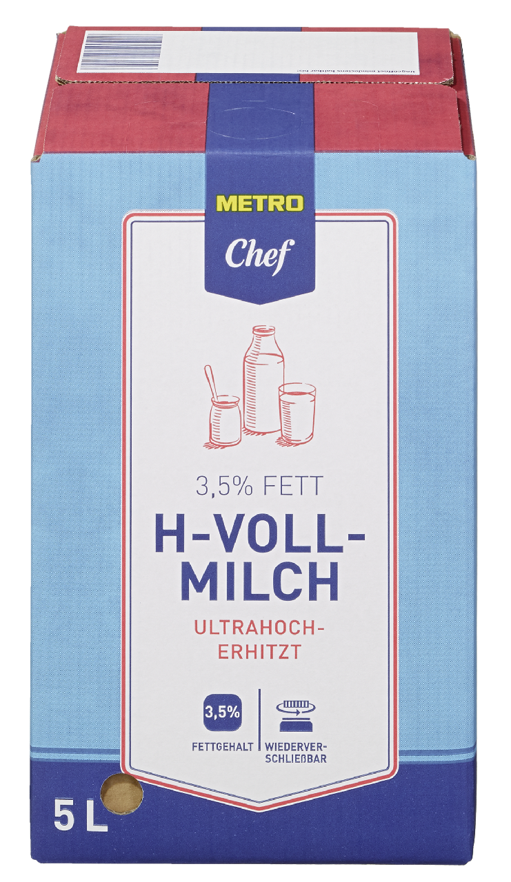 METRO Chef H-Milch 3,5 % Fett - 5 l Packung