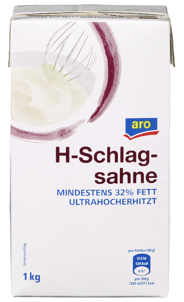 aro H-Schlagsahne 32 % Fett - 1 l Packung