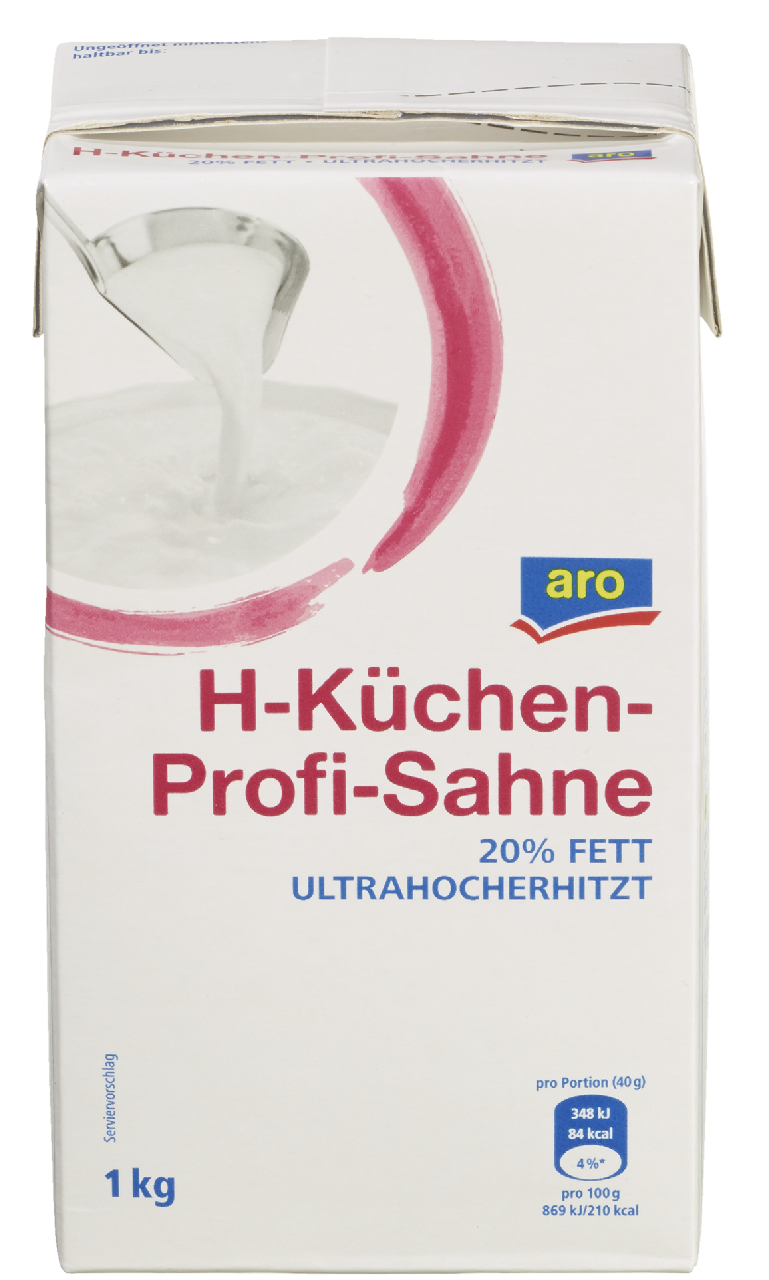 aro H-Küchen-Profi-Sahne 20 % Fett - 1 l Packung