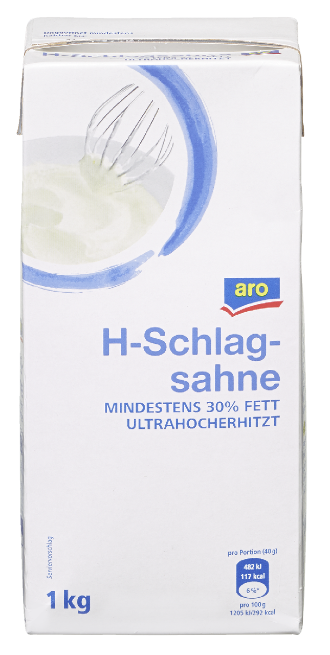 aro H-Schlagsahne 30 % Fett - 1 l Packung