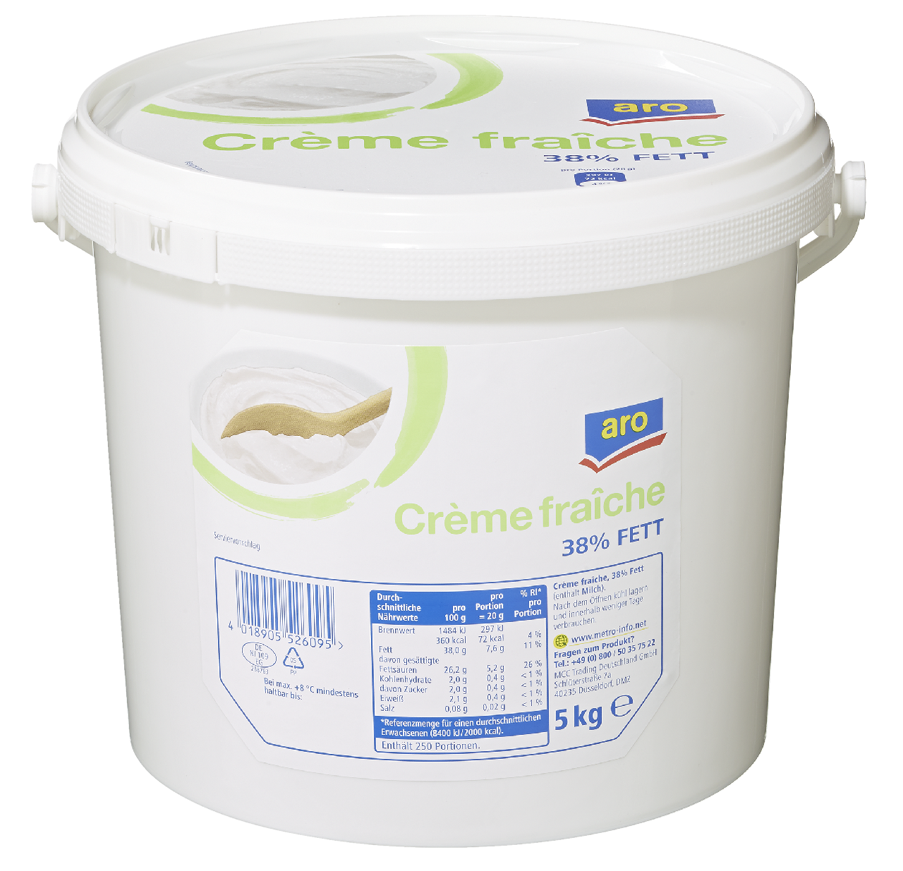 aro Crème fraîche 38 % Fett - 5 kg Eimer