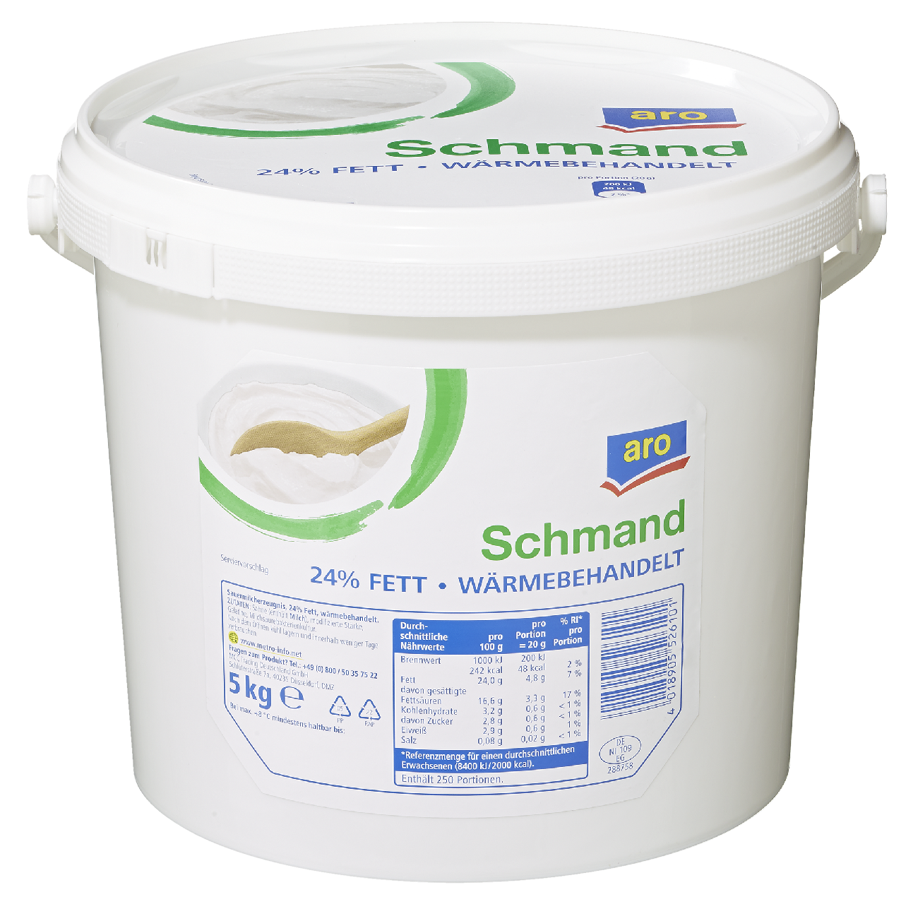 aro Schmand 24 % Fett - 5 kg Eimer