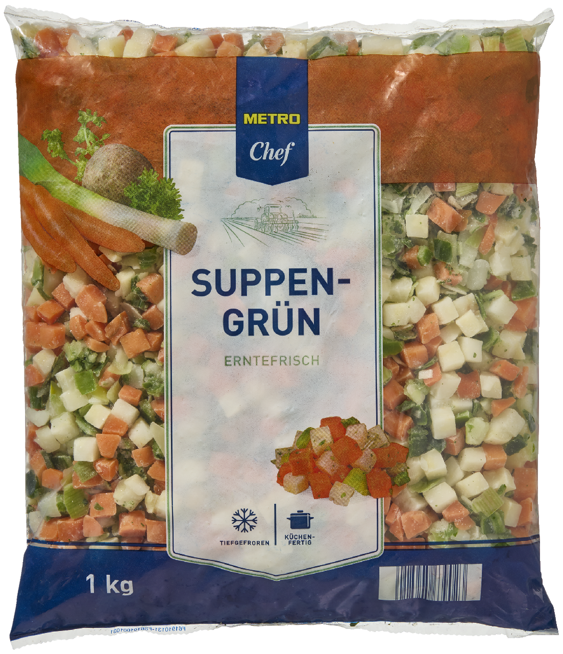 METRO Chef Suppengrün tiefgefroren - 1 kg Beutel