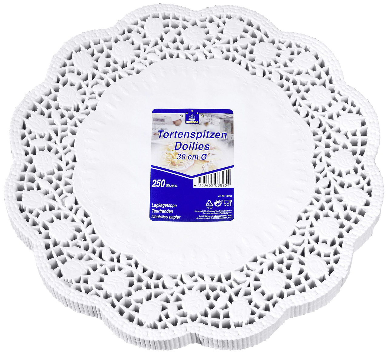 2 x 6er-Pack Tortenspitzen Papier Ø 36 cm weiß
