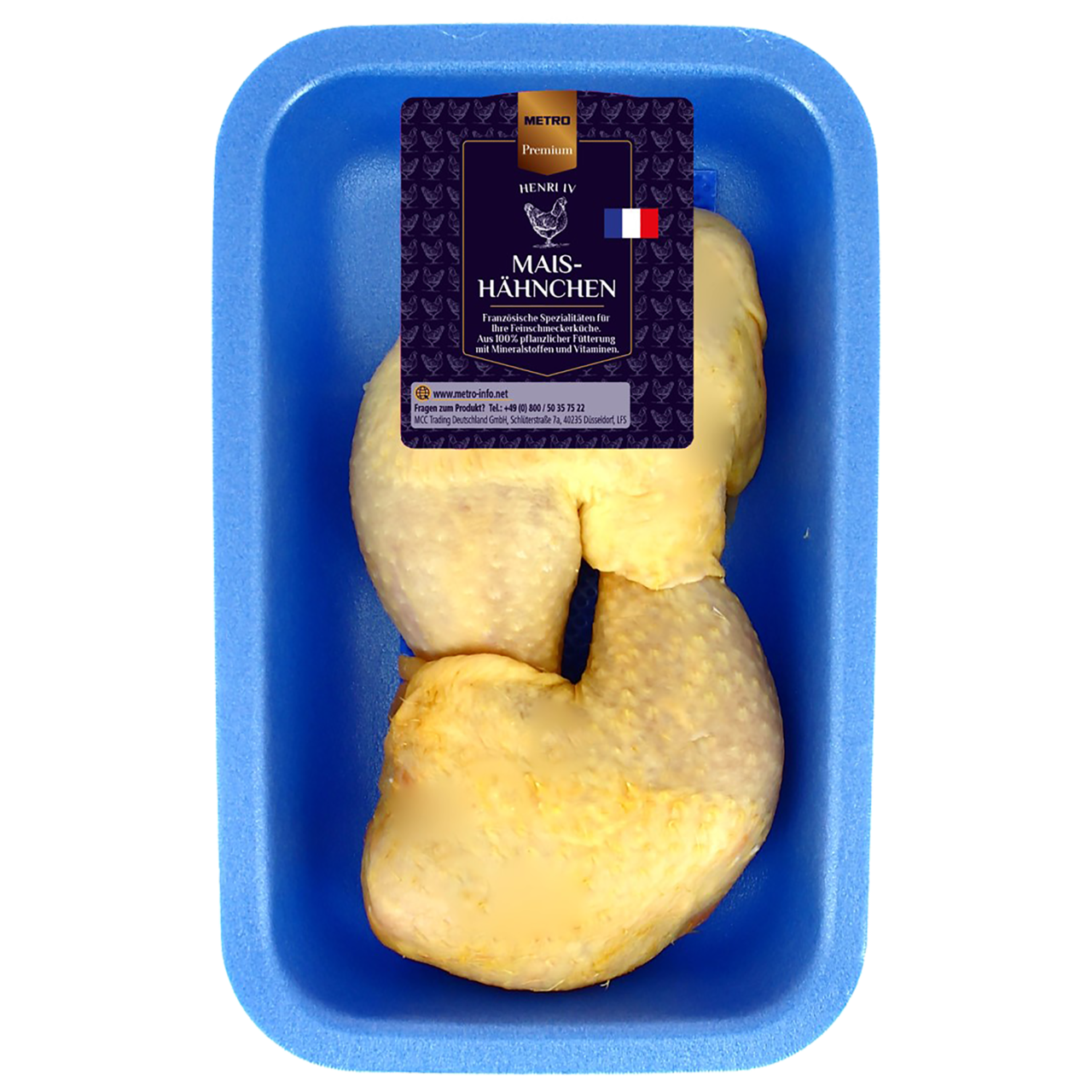METRO Premium Französische Maishähnchenkeule 2er, gekühlt, vak.-verpackt - ca. 500 g