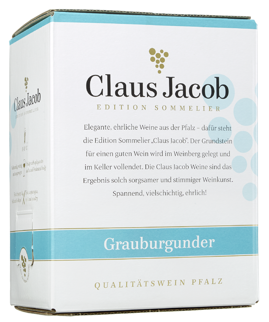 Claus Jacob Grauburgunder Qualitätswein Weißwein trocken - 5 l Bag-in-Box