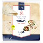 METRO Chef Wheat Flour Tortilla Wraps 30 cm 18 Stück - 1,65 kg Packung