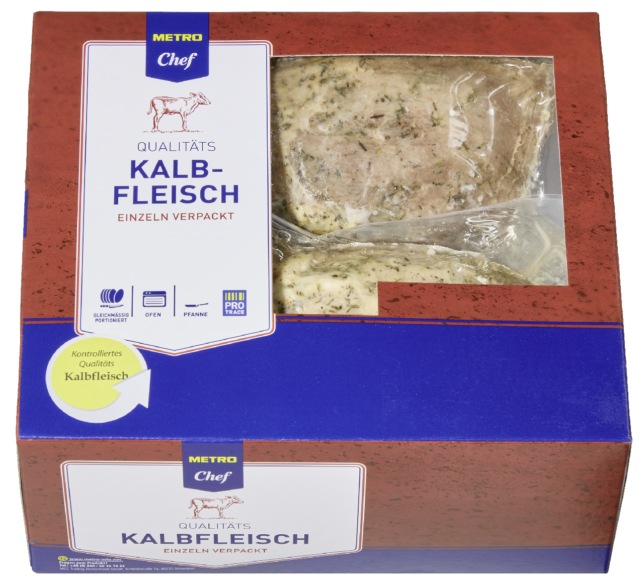 METRO Chef Kalbs-Semerrolle Sous-vide Vitello tiefgefroren 4 Stück à ca. 600 g - je kg