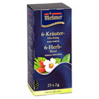 Meßmer Profi-Line Kräutertee 6-Kräuter-Mischung wohltuend-aromatisch 25 Beutel Packung
