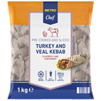METRO Chef Puten Kalb Kebab vorgegart tiefgefroren - 1 kg Beutel
