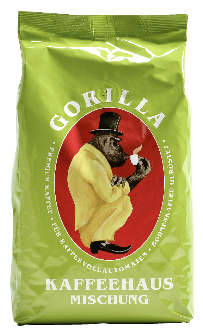 Gorilla Premium Kaffee Kaffehaus Mischung ganze Bohnen - 1 x 1 kg Packung