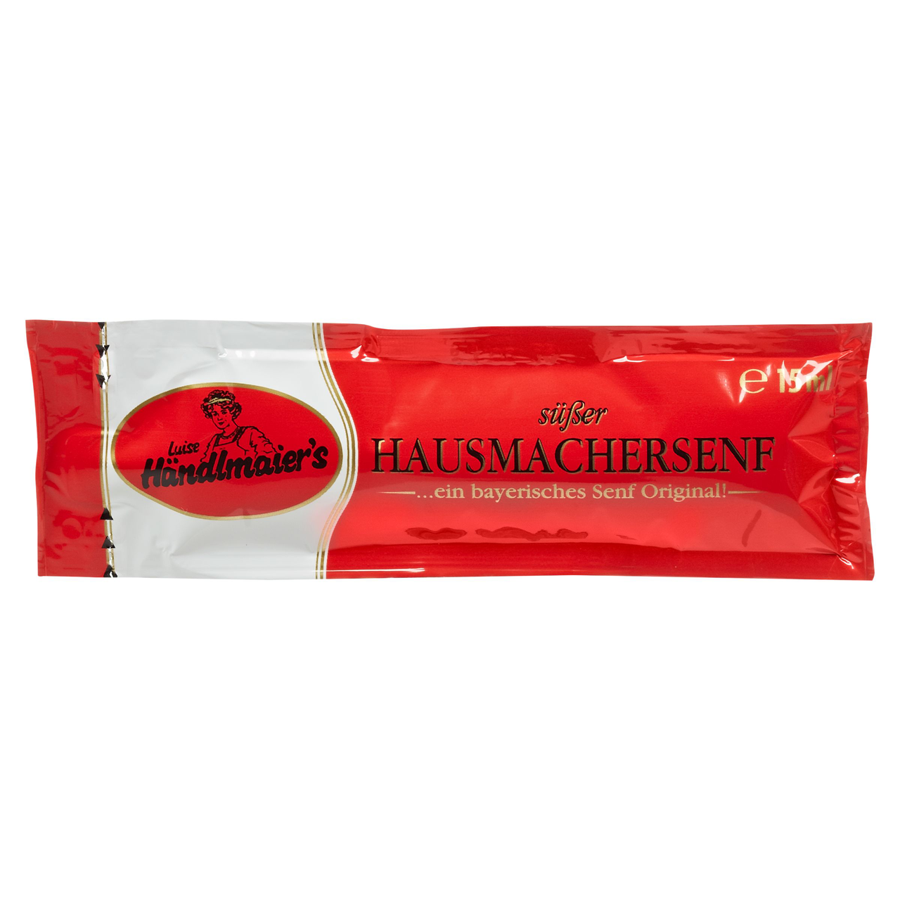 Händlmaier Hausmacher Senf Einzelportionen süß, grob geschrotet, 200 Stück à 15 ml 3 l Karton