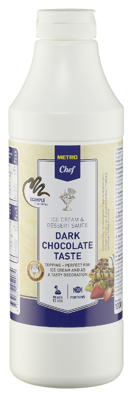 METRO Chef Dessertsauce Dunkle Schokolade - 1 kg Flasche