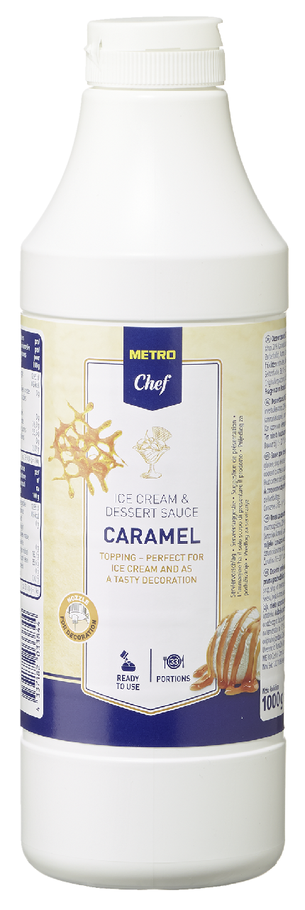 METRO Chef Dessertsauce Caramel - 1 kg Flasche