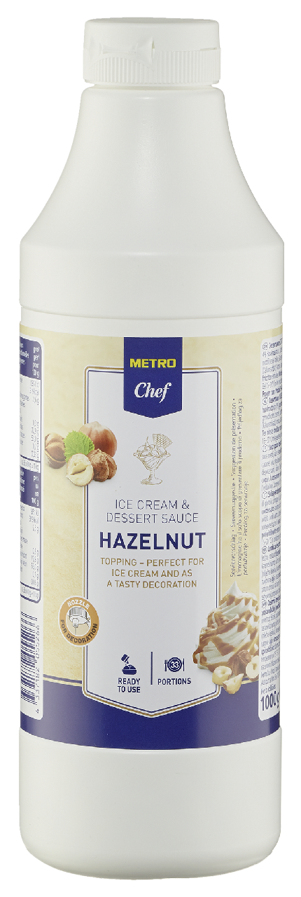 METRO Chef Dessertsauce Haselnuss - 1 kg Flasche