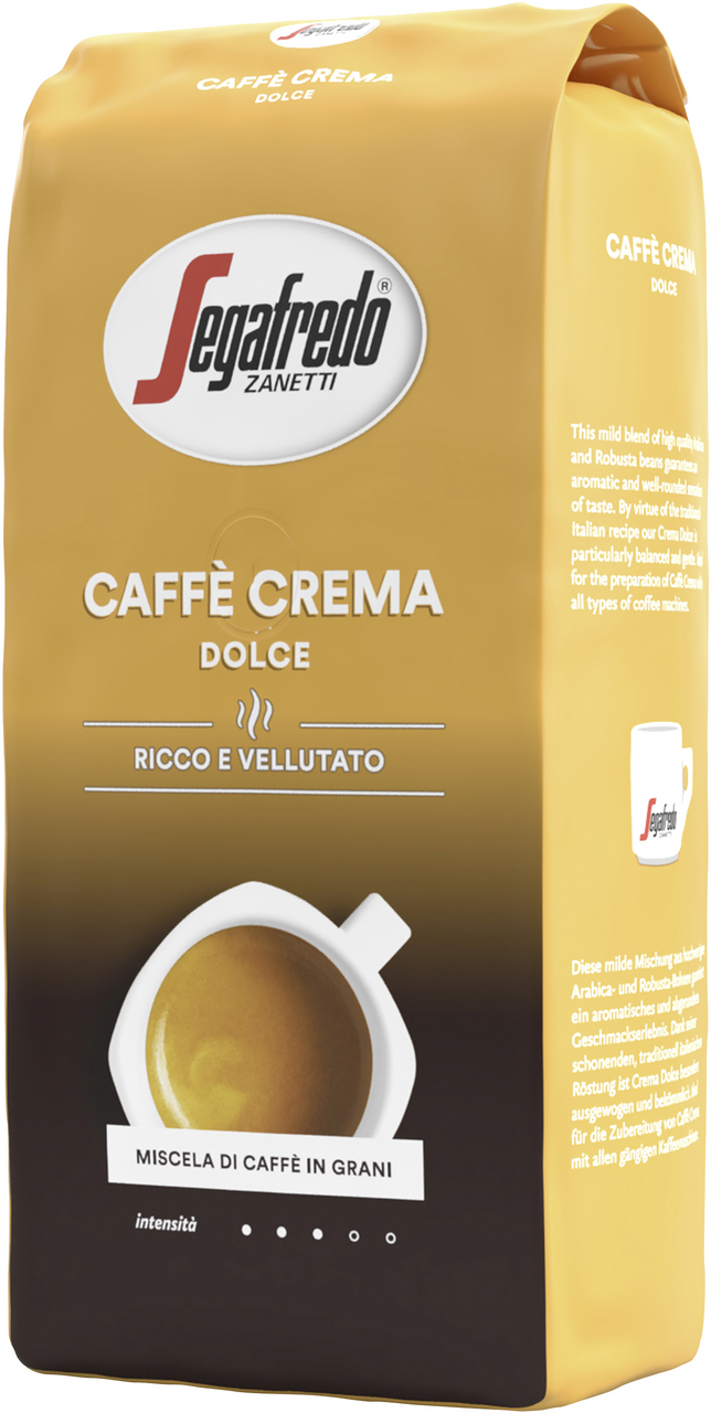 Segafredo Caffè Crema Dolce ganze Bohnen - 1 x 1 kg Beutel