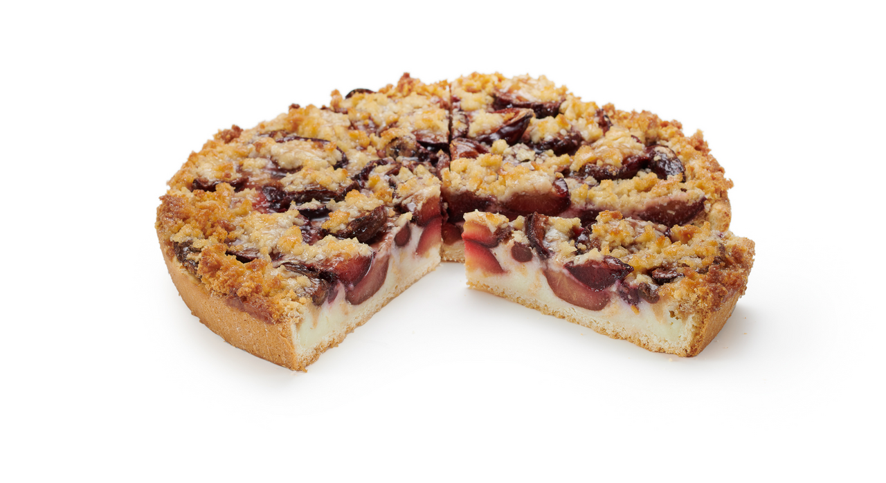 Pfalzgraf Zwetschgenkuchen mit Butterstreusel tiefgefroren fertig gebacken - 1,75 kg Karton