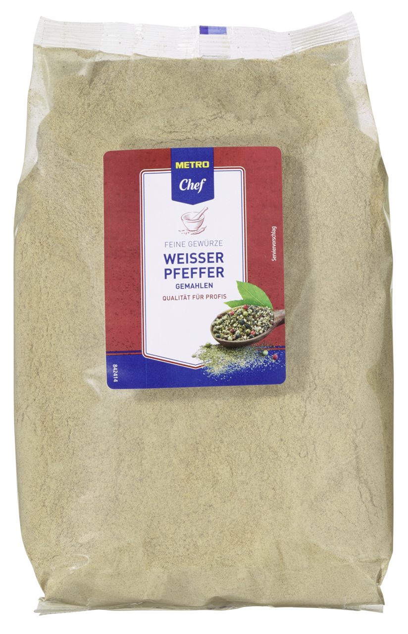 METRO Chef Bag Pfeffer Weiß gemahlen - 1,1 kg Beutel