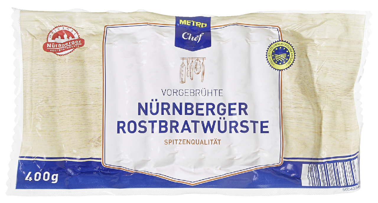 METRO Chef Original Nürnberger Rostbratwurst - 400 g Packung