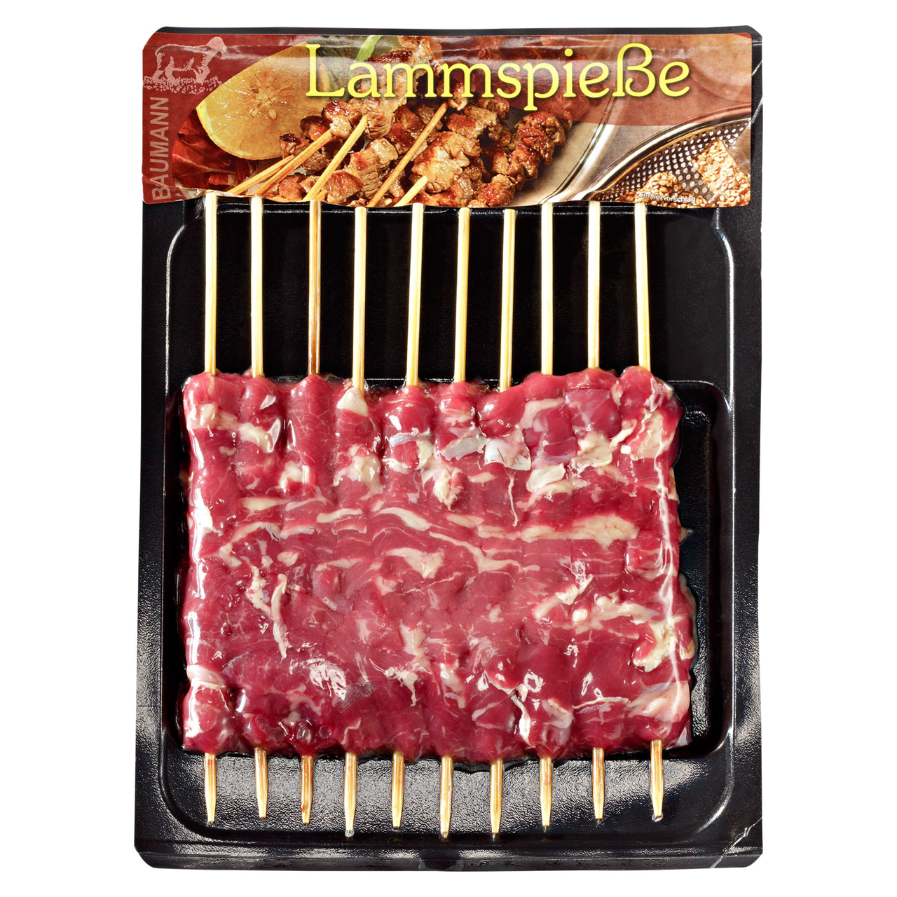 Baumann Deutsche Lammspieße natur 10 Stück à ca. 23,5 g, vak.-verpackt - 235 g Packung