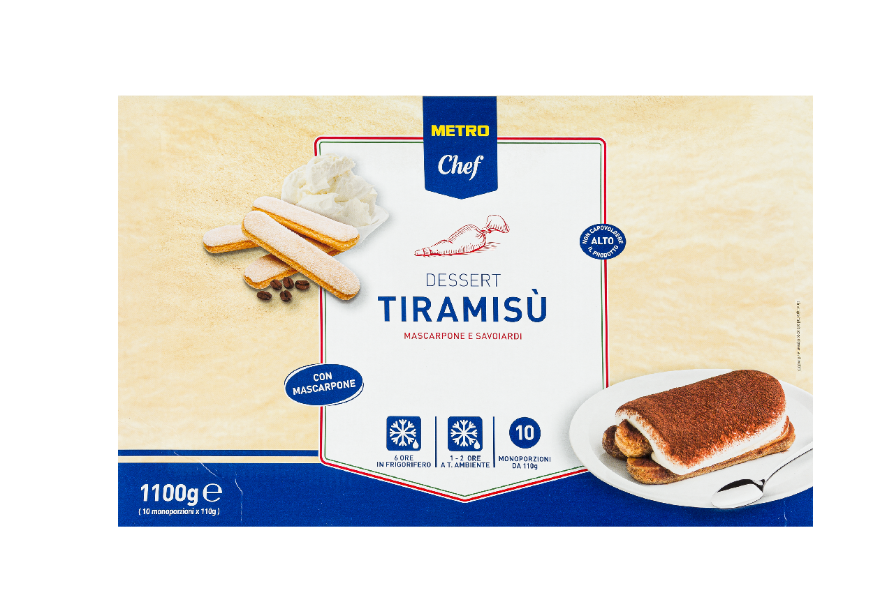 METRO Chef Tiramisu 10 Portionen - 1,1 kg Box