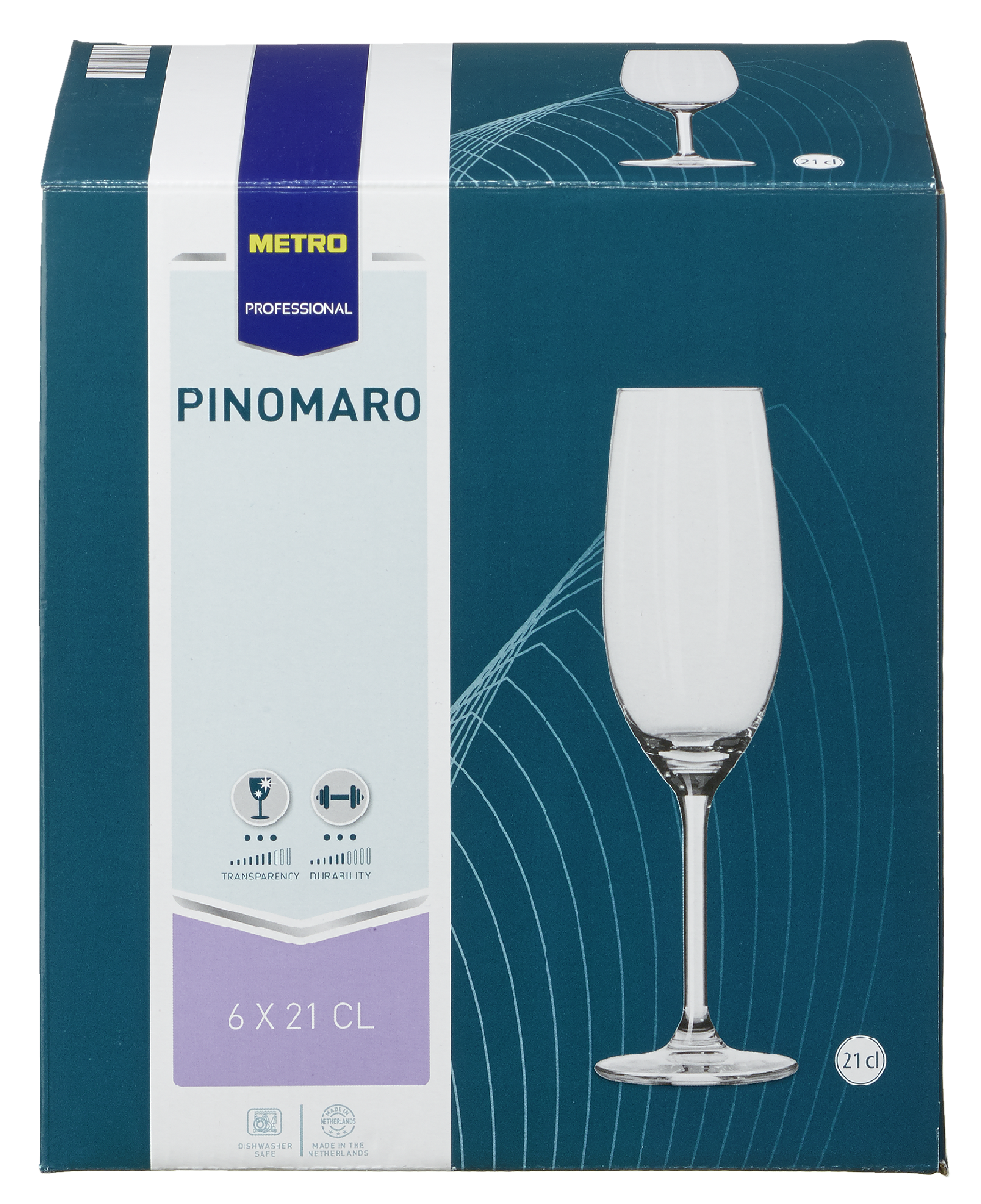 METRO PROFESSIONAL Sektglas Pinomaro 21 cl 6 Sück