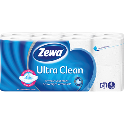 Zewa Ultra Clean 4 Lagig 16 X 135 Blatt Metro
