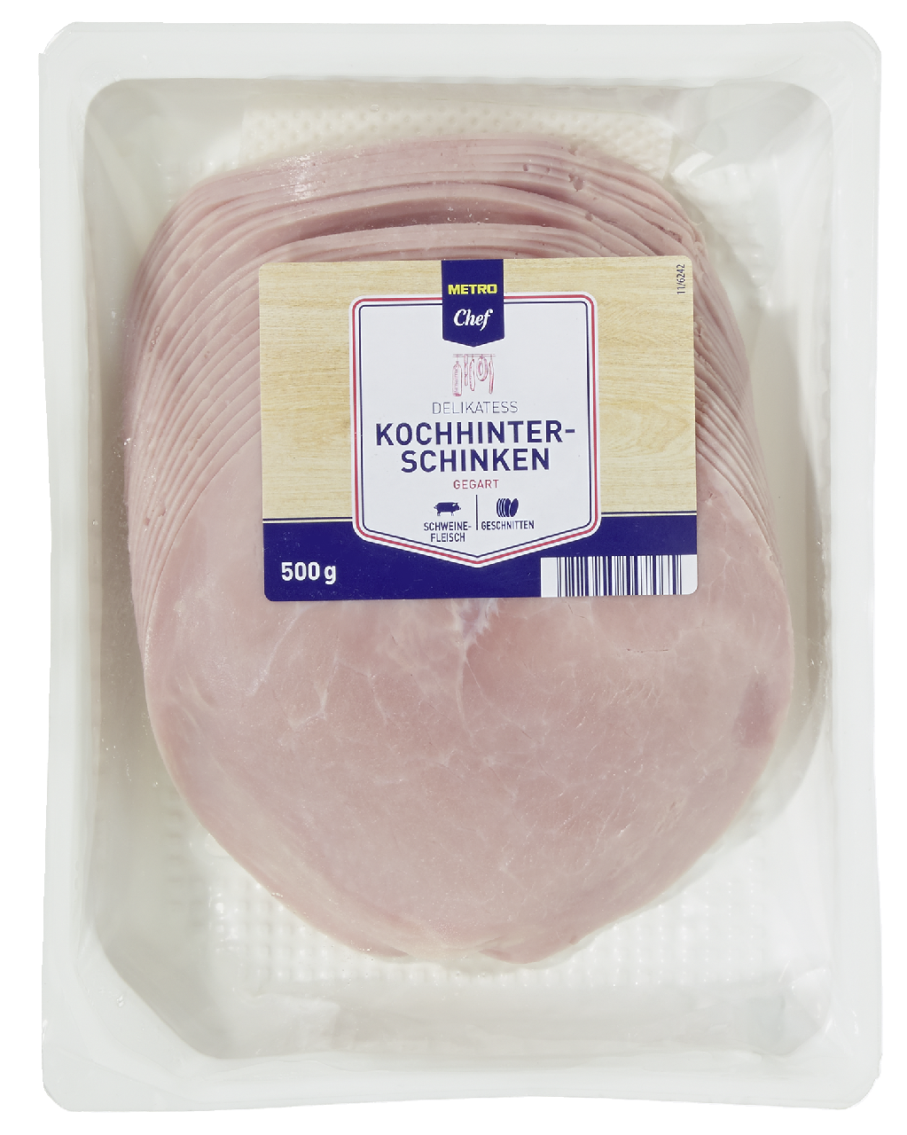 METRO Chef Delikatess Kochhinterschinken - 500 g Packung