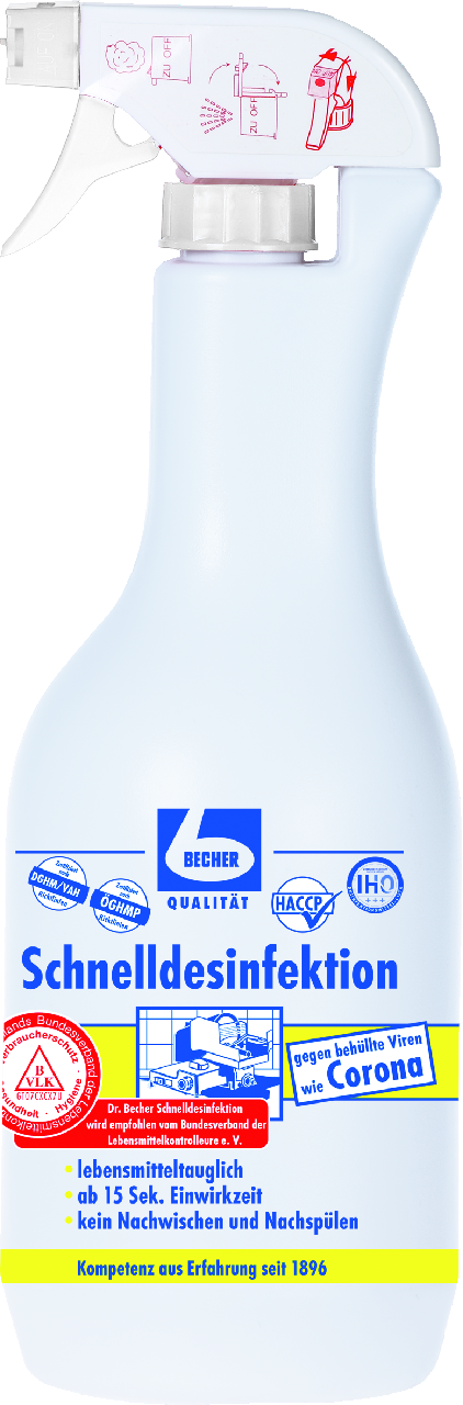 BECHER Schnelldesinfektion flüssig - 1 l Flasche