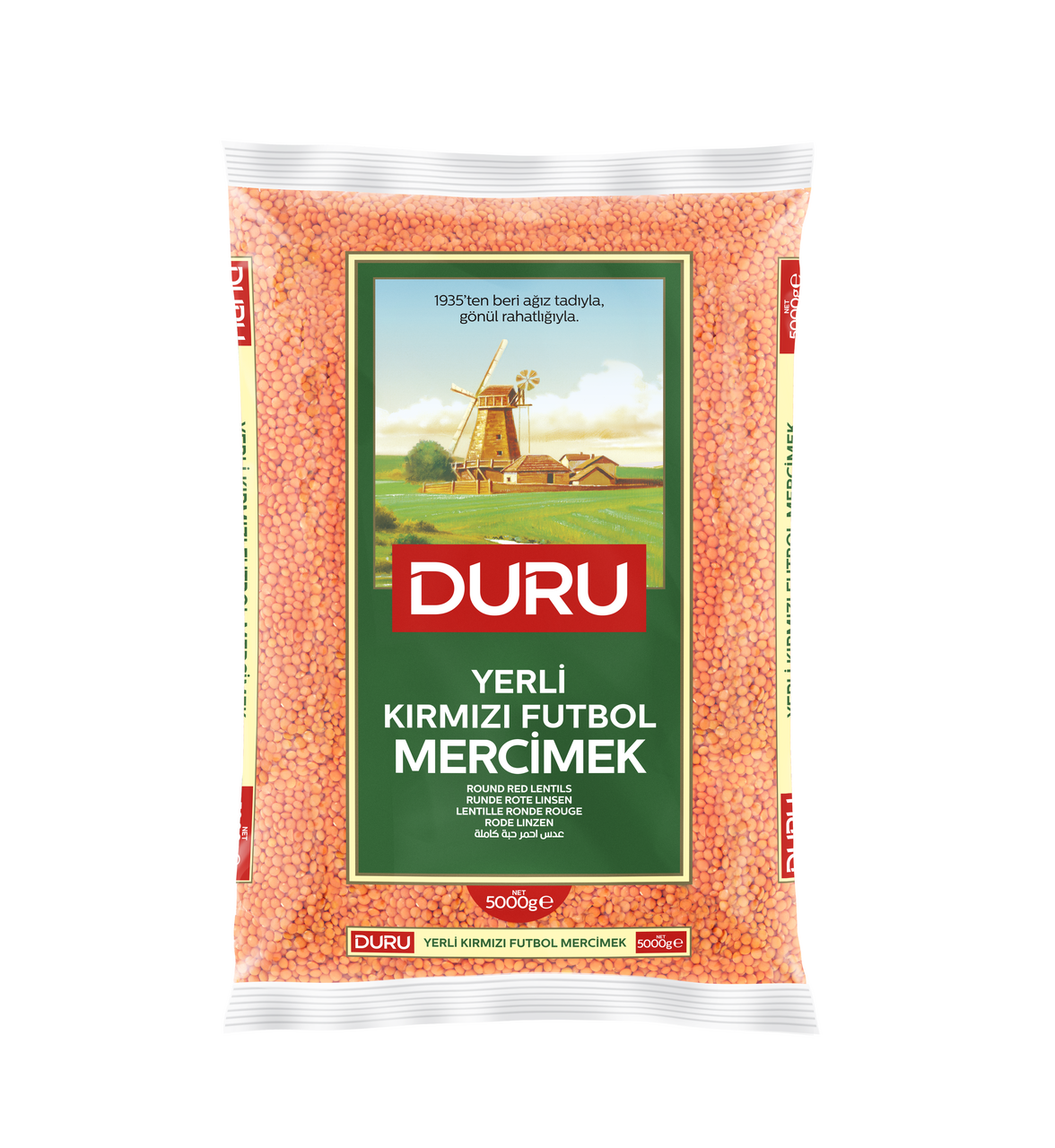 DURU Futbol Mercimek Rot - 5 kg Packung