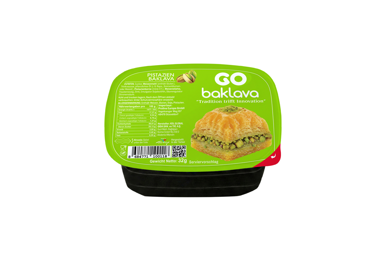 GO BAKLAVA Pistazie - 32 g Packung