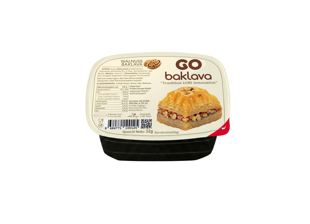 GO BAKLAVA Walnuss - 32 g Packung