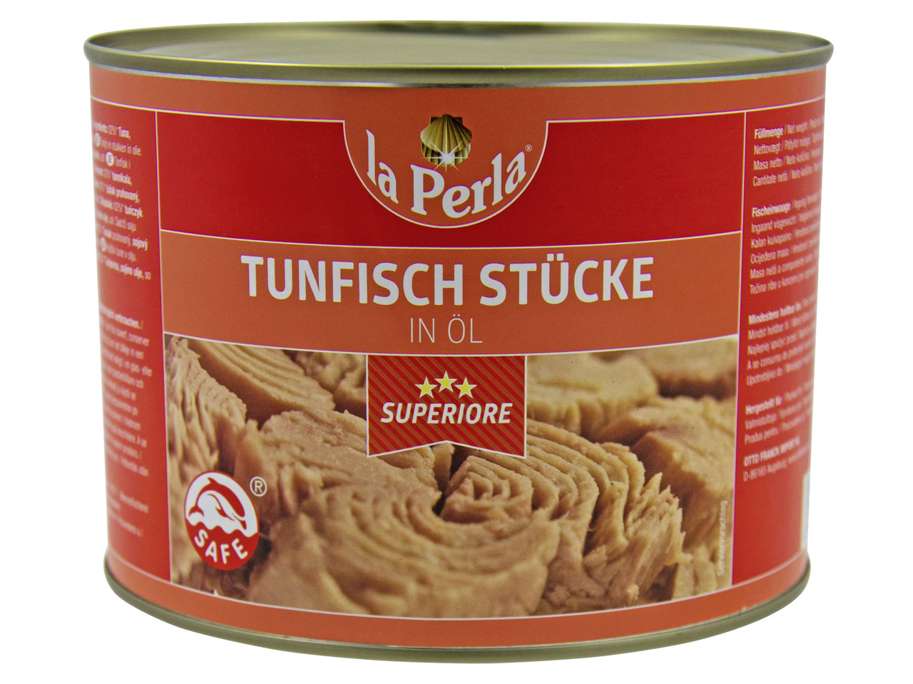 La Perla Thunfisch Stücke in Öl - 1 x 1,705 kg Dose