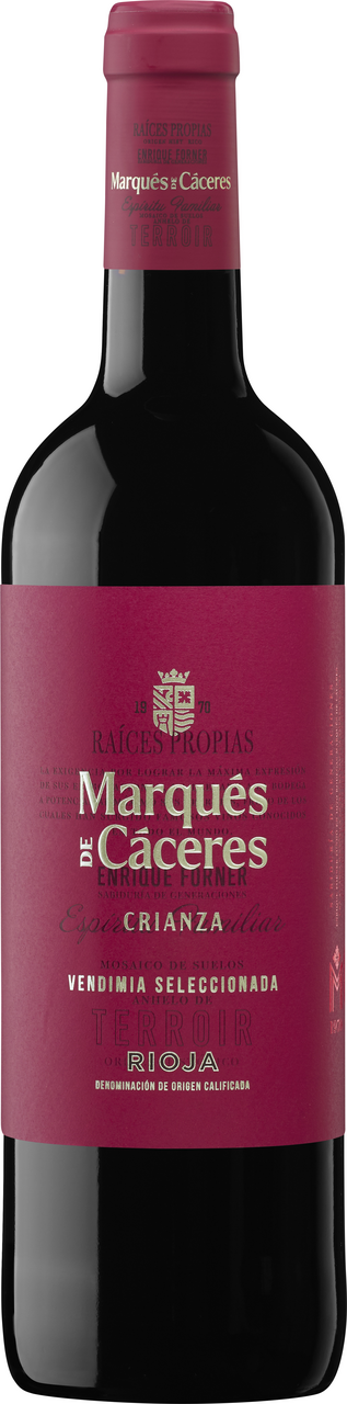 Marqués de Cáceres Crianza Rioja Rotwein DOC trocken - 750 ml Flasche