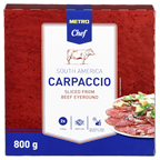 METRO Chef Rinder Carpaccio tiefgefroren 10 Stück à ca. 80 g - ca. 800 g Packung
