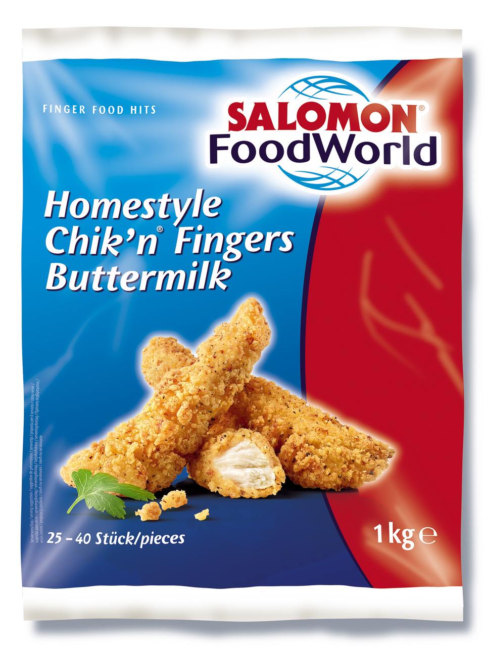 SALOMON FoodWorld Homestyle Chik'n Fingers Buttermilk tiefgefroren, paniert - 1 kg Beutel