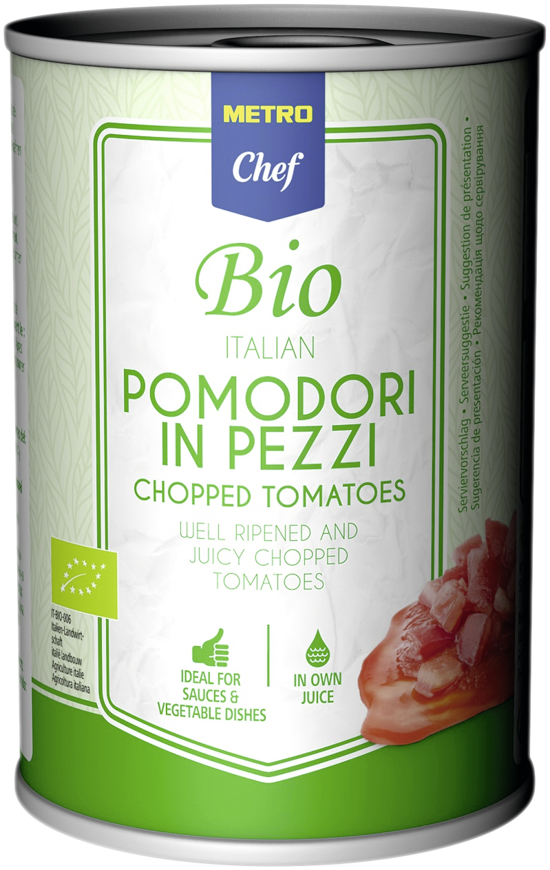 METRO Chef Bio Gehackte Tomaten - 425 ml Dose