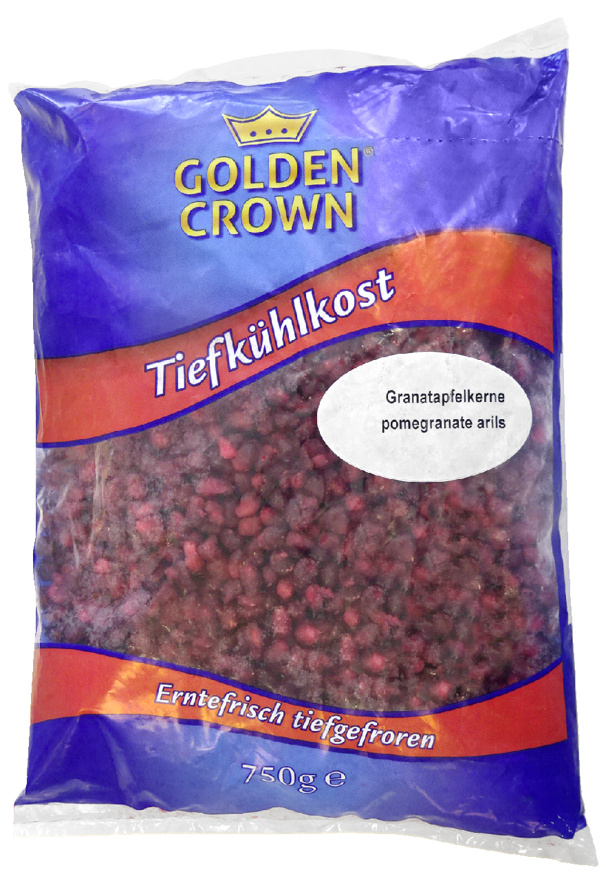 Golden Crown Granatapfelkerne tiefgefroren - 750 g Packung