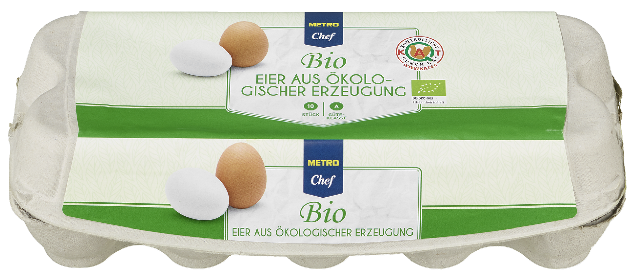 METRO Chef Bio Eier L-M Weiß/Braun - 10 Stück je Schachtel