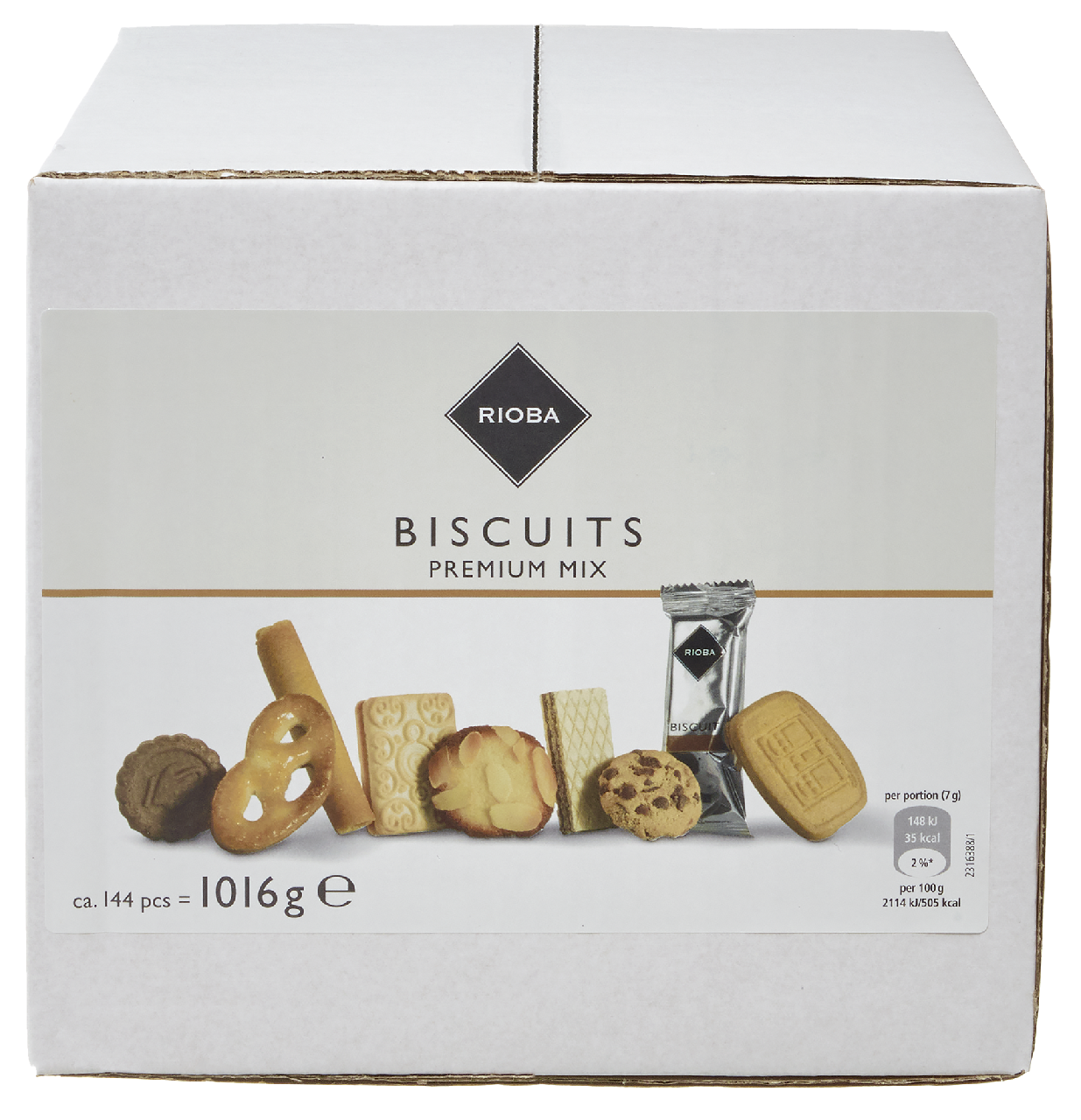RIOBA Premium Cookies 144 Stück - ca. 1 kg Schachtel